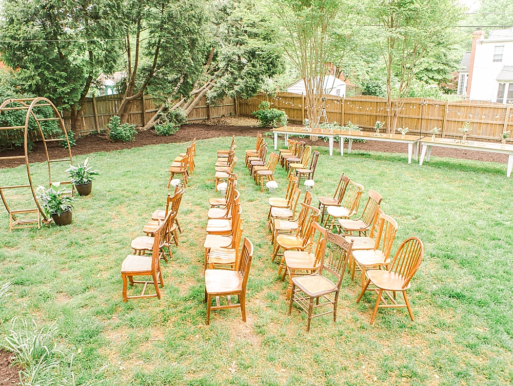 Sweet and charming backyard wedding with specialty and vintage rentals by Paisley & Jade