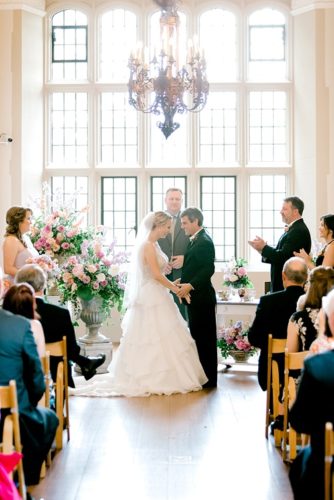 Romantic pastel wedding at The Branch Museum in Richmond with vintage and specialty rentals provided by Paisley & Jade