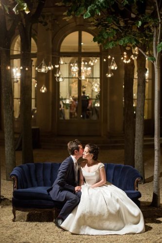 A chic jewel toned wedding reception in Washington DC with specialty and vintage rentals by Paisley and Jade