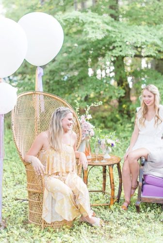 Bright and beautiful senior portrait styled shoot with specialty furniture by Paisley & Jade