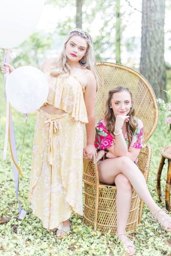 Bright and beautiful senior portrait styled shoot with specialty furniture by Paisley & Jade