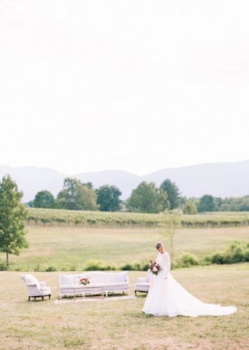 Romantic and chic vineyard wedding inspiration at Veritas Winery with specialty and vintage rentals by Paisley & Jade 