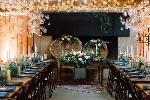 Beautiful boho farm wedding and reception with specialty and vintage rentals by Paisley & Jade 