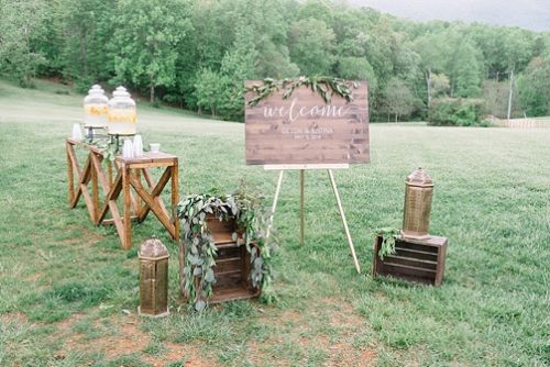 Beautiful boho farm wedding and reception with specialty and vintage rentals by Paisley & Jade 