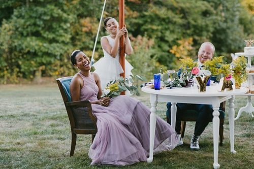 Simple and modern outdoor wedding with specialty and vintage rentals by Paisley & Jade 