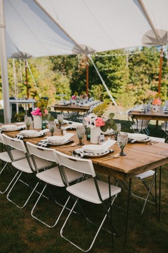 Simple and modern outdoor wedding with specialty and vintage rentals by Paisley & Jade 