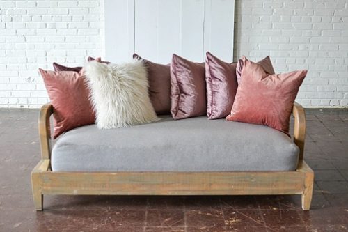 Styling with colorful and chic pillows at Highpoint & Moore with inventory, space and design by Paisley & Jade 