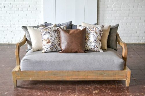 Styling with colorful and chic pillows at Highpoint & Moore with inventory, space and design by Paisley & Jade 