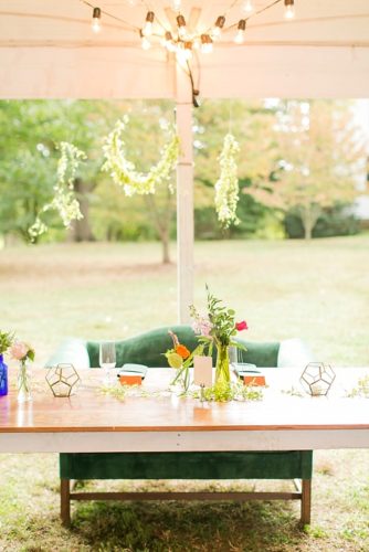 Charming and colorful wedding at Tuckahoe Plantation with specialty and vintage rentals by Paisley and Jade 