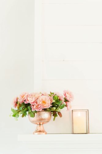 Gorgeous styled shoot with copper and peach hues by Katelyn James with vintage and specialty rentals by Paisley & Jade 