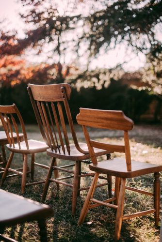 Stunning outdoor wedding ceremony in Richmond, Virginia with specialty and vintage rentals by Paisley and Jade 