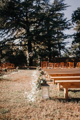 Stunning outdoor wedding ceremony in Richmond, Virginia with specialty and vintage rentals by Paisley and Jade 