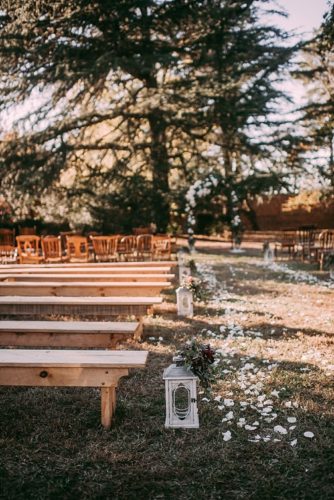 Stunning outdoor wedding ceremony in Richmond, Virginia with specialty and vintage rentals by Paisley and Jade 