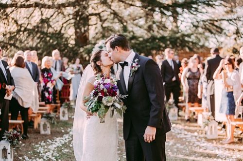 Stunning outdoor wedding ceremony in Richmond, Virginia with specialty and vintage rentals by Paisley and Jade 