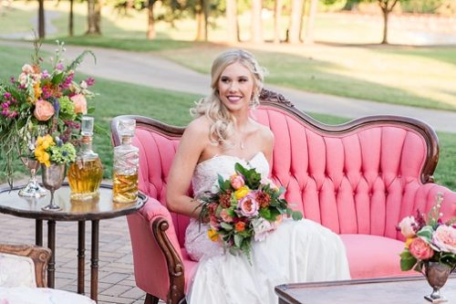 Romantic pink Kentucky Derby inspired styled shoot featuring vintage and specialty rentals by Paisley & Jade 