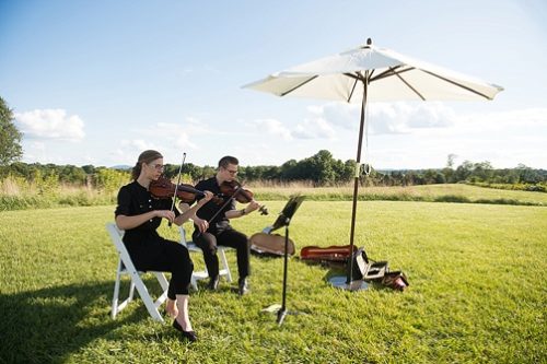 Paisley & Jade's Canvas Umbrella is a wonderful rental option for your outdoor event space no matter what style 