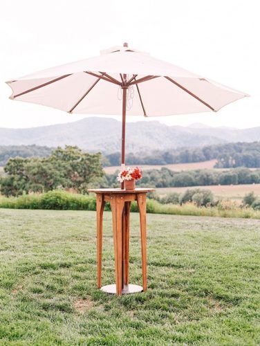 Paisley & Jade's Canvas Umbrella is a wonderful rental option for your outdoor event space no matter what style 