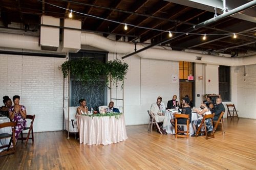 Chic and modern city wedding in RVA with specialty and vintage rentals by Paisley and Jade 