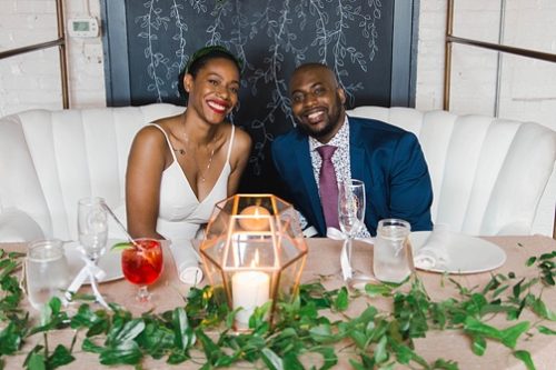 Chic and modern city wedding in RVA with specialty and vintage rentals by Paisley and Jade 