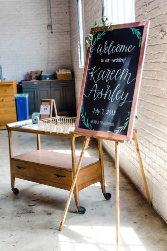 Chic and modern city wedding in RVA with specialty and vintage rentals by Paisley and Jade 