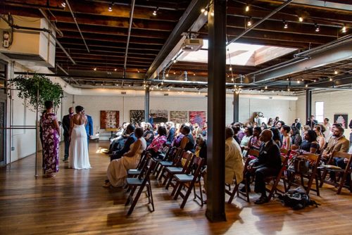 Chic and modern city wedding in RVA with specialty and vintage rentals by Paisley and Jade 