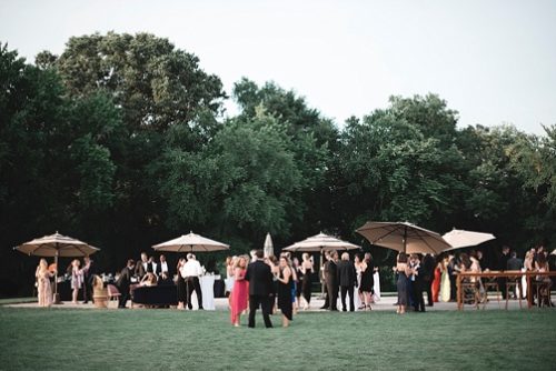 Mid-Century Modern inspired winery wedding reception at Upper Shirley Vineyards with vintage and specialty pieces by Paisley and Jade 