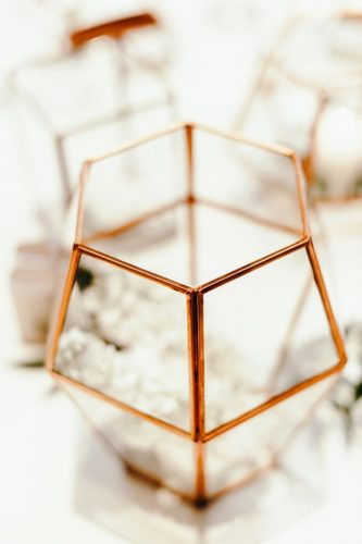 Modern and copper musuem wedding in Richmond with specialty and vintage rentals by Paisley & Jade