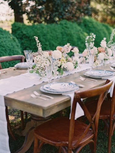 Pretty pastel reception inspiration at White Plains Farm with specialty and vintage rentals by Paisley and Jade 