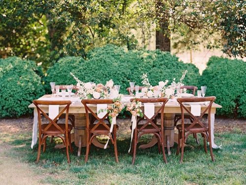 Pretty pastel reception inspiration at White Plains Farm with specialty and vintage rentals by Paisley and Jade 