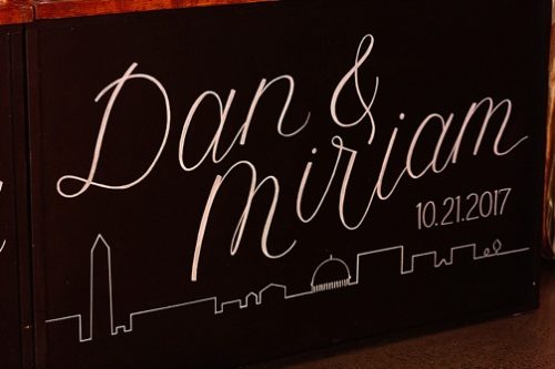 Paisley and Jade's Homestead Chalkboard bar with custom hand lettering shines in several styled and types of events and weddings
