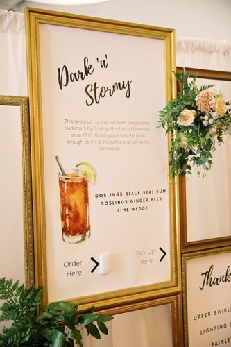 Creative Signage & More at this Elegant Upper Shirley Vineyard Affair!