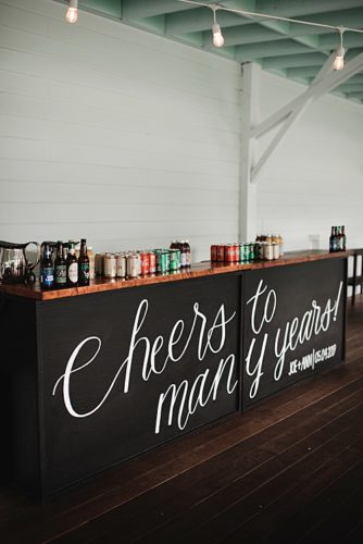 Copper & Hand Lettering - Ann & Joe Say "I Do" at Upper Shirley Vineyards!