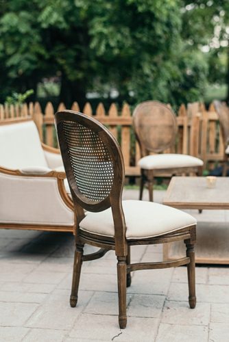 Neutral Lounge Love & Floral Bar Facade at this Clifton Inn Wedding