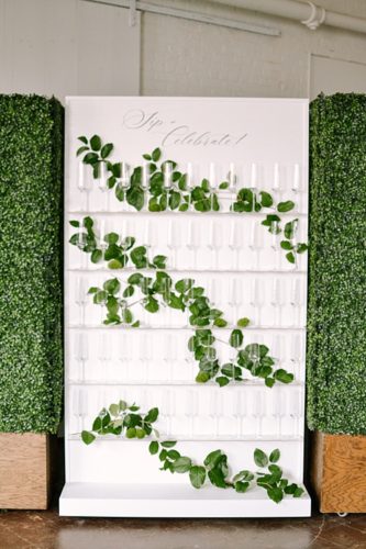 acrylic, display, drink display, hedge walls, champagne display 