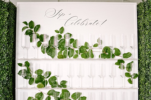 acrylic, display, drink display, hedge walls, champagne display 