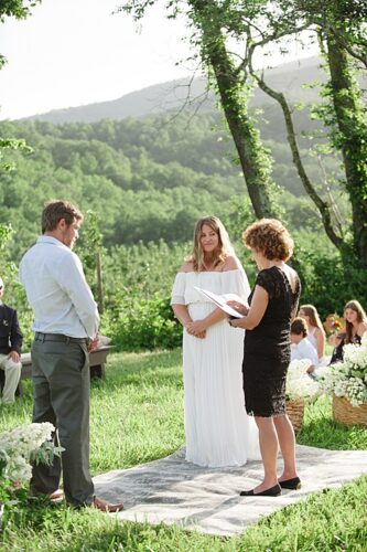 Intimate Pharsalia Outdoor Wedding