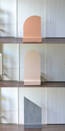 concrete peach terracotta panels