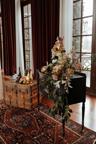 Paisley and Jade specialty rentals at this Rich & Moody Styled Shoot at Dover Hall with Wildly in