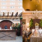 Paisley and Jade Indoor & Outdoor Bars at this Commonwealth Club Rehearsal Dinner