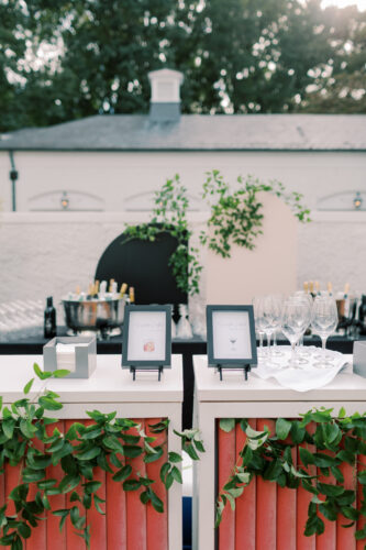 Paisley and Jade Specialty Events at this pastel keswick vineyards wedding