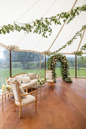paisley and jade specialty event wedding rentals at tented virginia wedding
