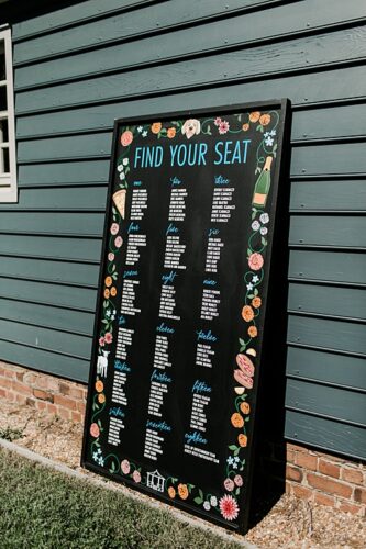 paisley and jade specialty rentals, custom guest seating charts