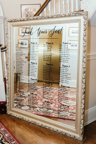 paisley and jade specialty rentals, custom guest seating charts