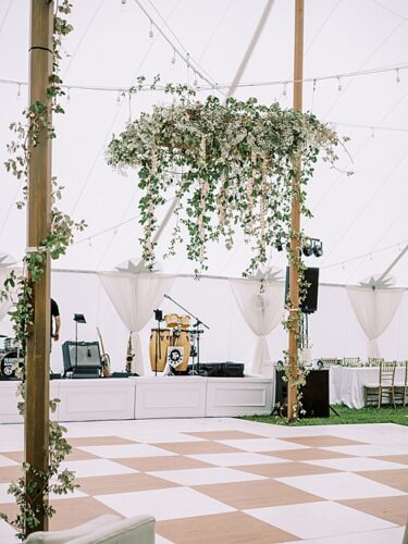 paisley and jade specialty rentals at classic neutral tented wedding with glint events