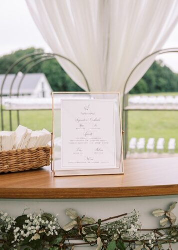 paisley and jade specialty rentals at classic neutral tented wedding with glint events