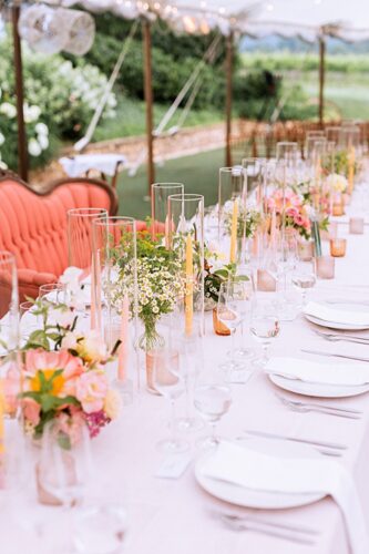 paisley and jade specialty wedding rentals at colorful keswick vineyards wedding