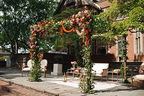 paisley and jade specialty rentals at this outdoor branch museum wedding ceremony