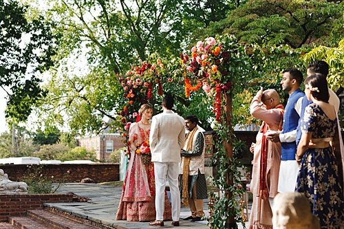 paisley and jade specialty rentals at this outdoor branch museum wedding ceremony