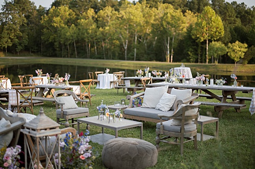 paisley and jade specialty rentals at this outdoor Rassawek Vineyard wedding 