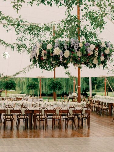 paisley and jade specialty rentals at this tented Maryland wedding